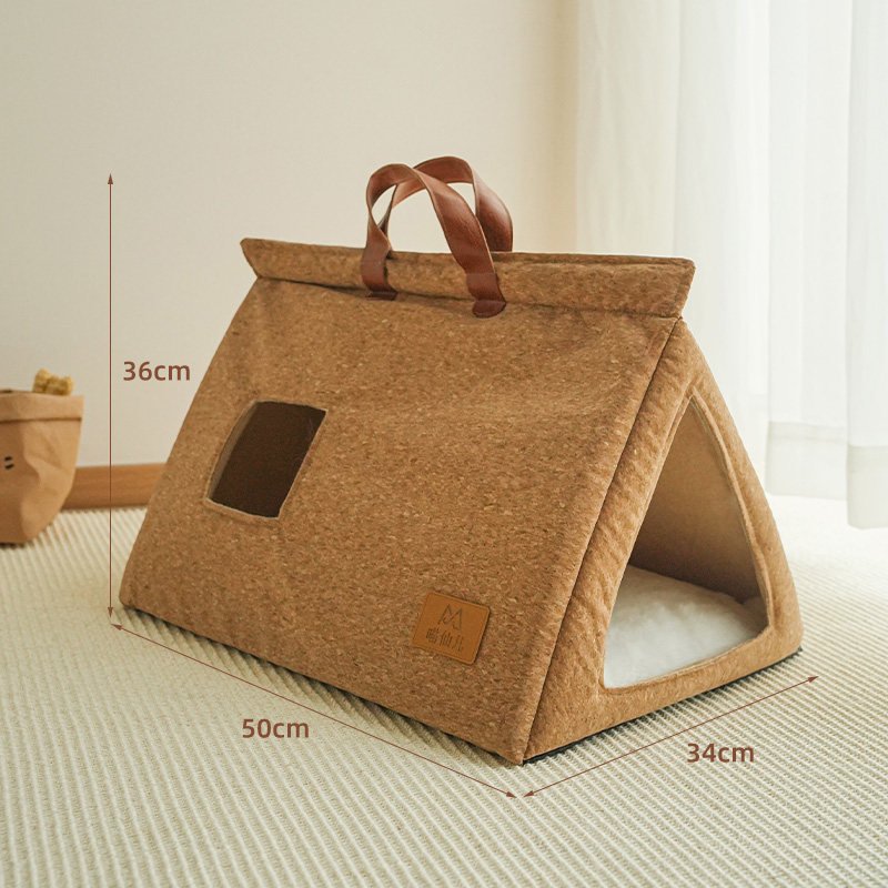 CAT CAVE Paper Bag Cat Bed | Portable Enclosed Cat Cave - Image 2