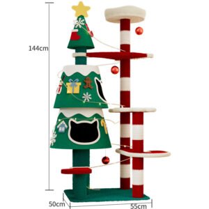 Christmas Tree Cat Tower
