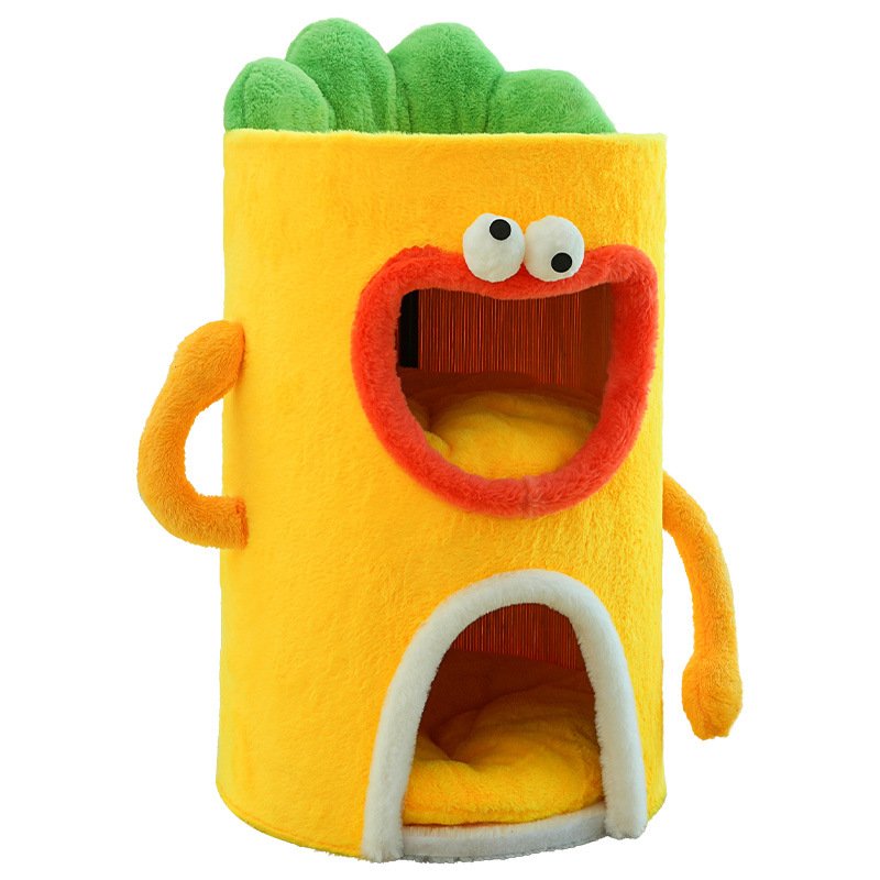 Versatile Clown 3-Tier Plush Cat Condo Barrel