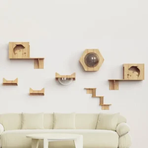 Wooden Cat Wall Platform