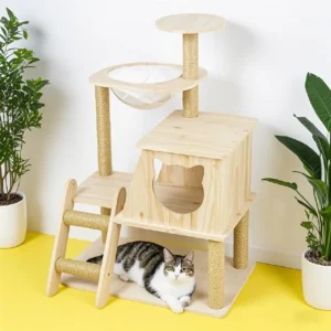 Wooden Multi-Level Cat Tree