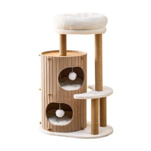Multi-Level Cat Tree Tower with Plush Cat Bed, Sisal Scratching Posts & Cat Condo - Premium Cat Furniture for Indoor Cats, Large Cats, Kittens & Multi-Cat Households