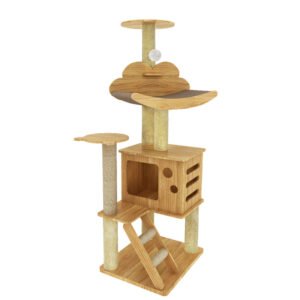 Multi-Level Wooden Cat Tree